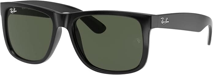 Óculos de Sol Ray-Ban Justin, Preto, Tamanho 57